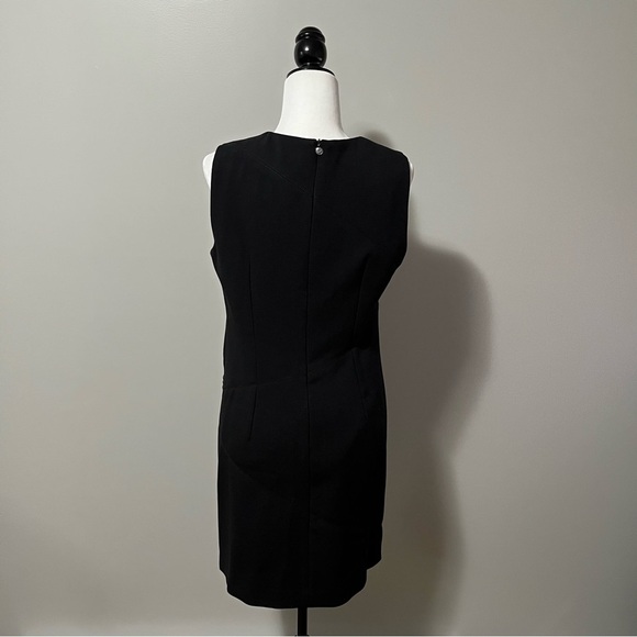 Michael Kors Sleeveless Mid Length Sheath Black Dress Studded Accents - Picture 7 of 11